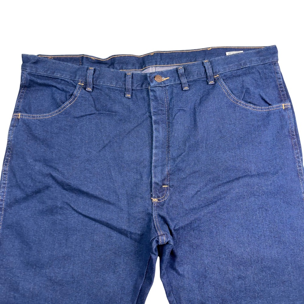 Wrangler Five Star Premium Stretch Regular Fit Mens Jeans 44x30 Dark Blue NWT - Picture 3 of 8